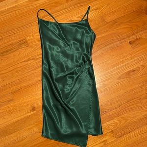 Saints  Secrets size XS forest green satin dress.
